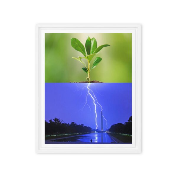 framed-canvas-in-white-16x20-front-6915d172554ae.jpg Rooted in Thunder Framed Canvas (16"x20")