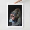framed-canvas-(in)-white-24x36-front-6916e0487d4d1 Gorilla Gone Human Framed Canvas (24"x36")