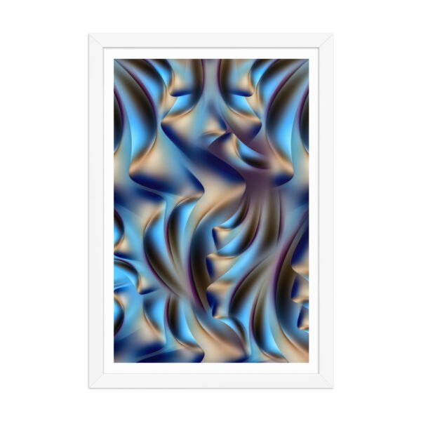 premium-luster-photo-paper-framed-poster-in-white-12x18-front-697c5f3d59e8d.jpg Silk Waves Abstract Framed Photo Paper Poster
