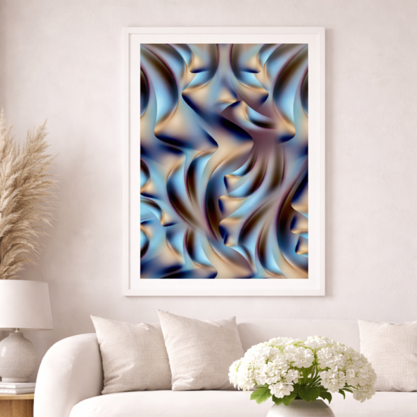wshankara.com Silk Waves Abstract Framed photo paper poster on wall image 3 1x1 Silk Waves Abstract Framed Photo Paper Poster